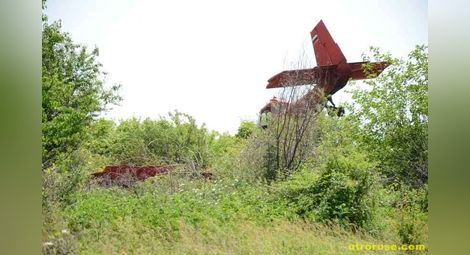 Селскостопански самолет се заби в ябълкова градина