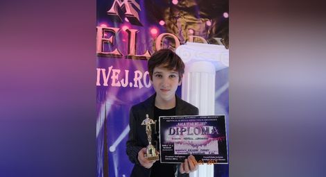 11-годишният Кристиан Цонев  с Гран при от конкурс в Букурещ
