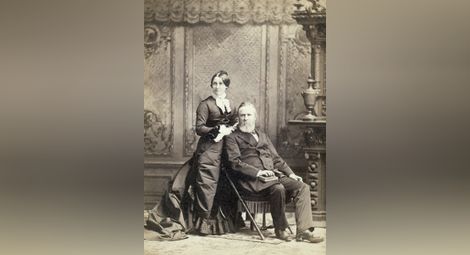 19-ият американски президент Ръдърфорд Хейс със съпругата си Луси Хейс.