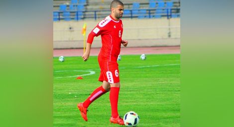Самир с националния екип на Ливан.        