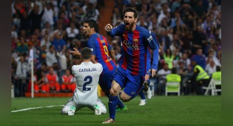 Меси шокира Реал в последната секунда и качи Барса на върха